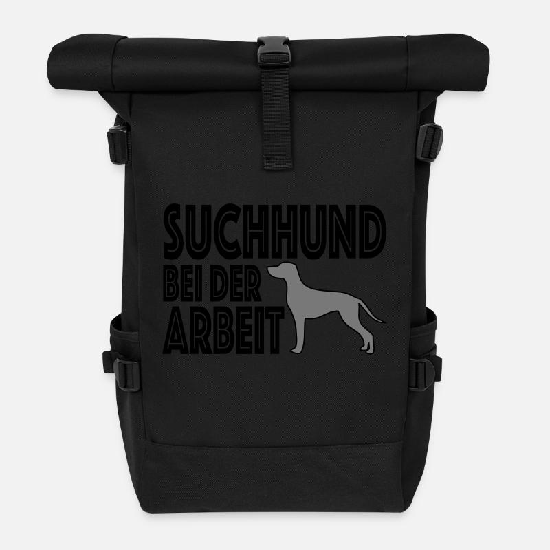 Suchhund - Rolltop Rucksack - Schwarz