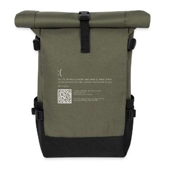 Windows 10 Blue Screen - Roll Top Backpack - olive/black - Front