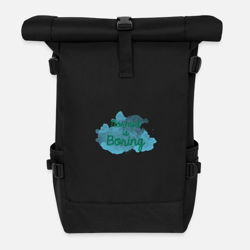 Normal ist langweilig - Rolltop Rucksack - Schwarz