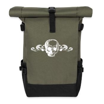 Skull 02 - Sac à dos roll top - olive/noir - Devant