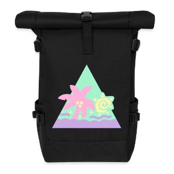 Glitter Hair Flair [Pastel] - Roll Top Backpack - black - Front