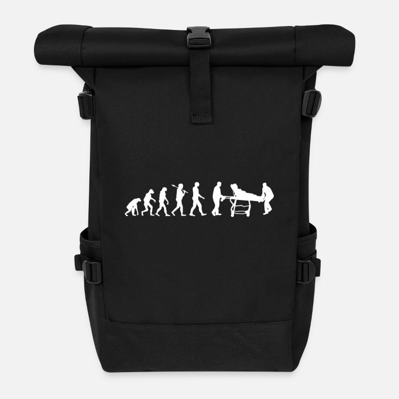 Sanitäter Shirt · Evolution · Rettungsdienst - Rolltop Rucksack - Schwarz