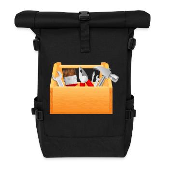 Pince marteau boîte à outils boîte à outils à vis traction - Sac à dos roll top - noir - Devant