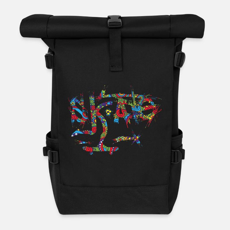 patin - Sac à dos roll top - noir
