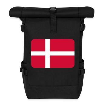 DENMARK FLAG round corner 400 dpi - Sac à dos roll top - noir - Devant