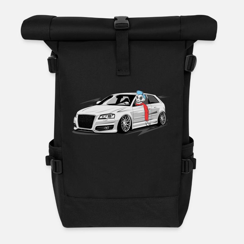 A3 8P S3 Skulldriver - Rolltop Rucksack - Schwarz