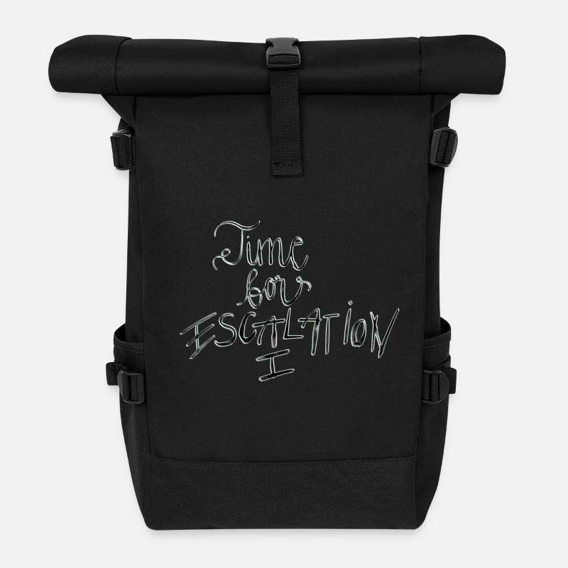 Time for Escalation - Rolltop Rucksack - Schwarz