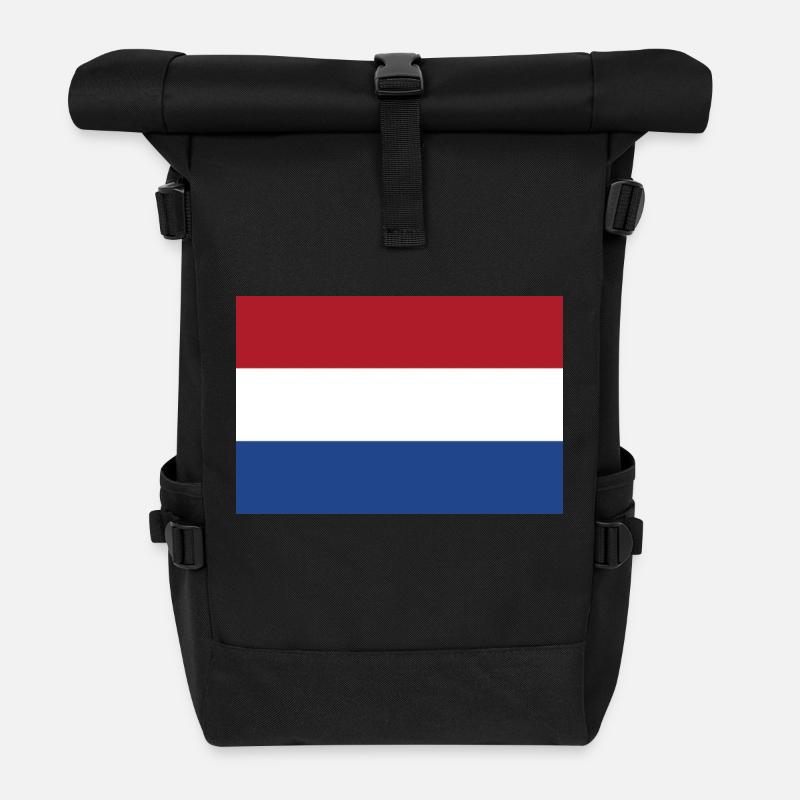 Netherlands 1 Euro - Roll Top Backpack - black