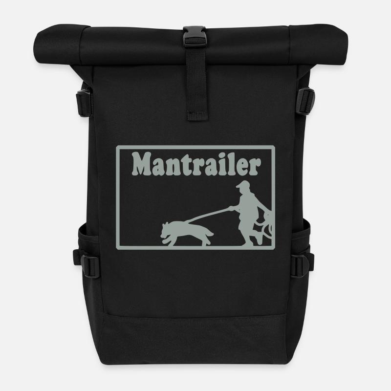 mantrailer_motiv - Rolltop Rucksack - Schwarz