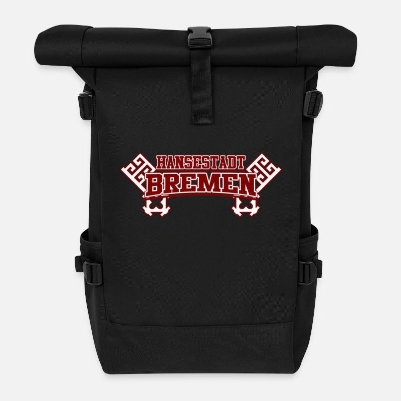 Hansestadt Bremen - Rolltop Rucksack - Schwarz