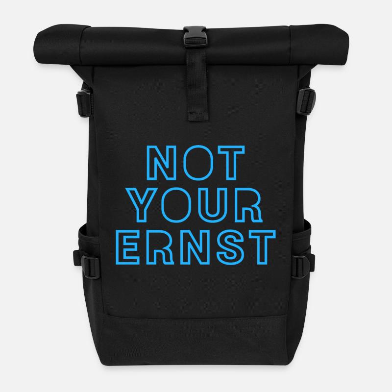 NOT YOUR ERNST - Rolltop Rucksack - Schwarz