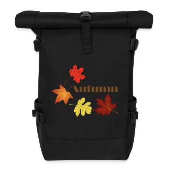 Autumn positive people (autumn 1) - Roll Top Backpack - black - Front
