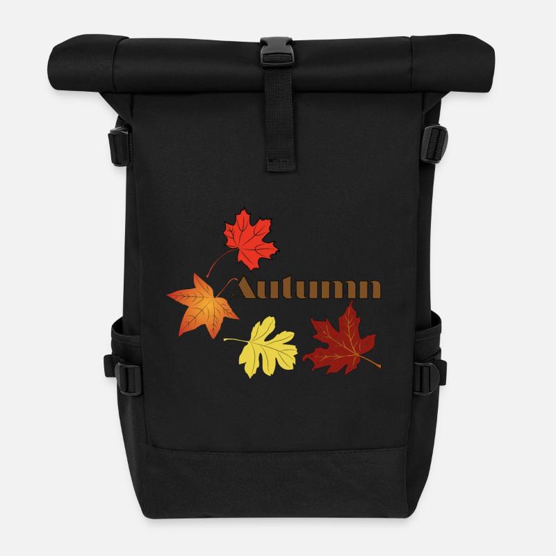 Autumn positive people (autumn 1) - Roll Top Backpack - black