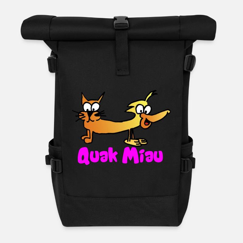 Quak Miau - Rolltop Rucksack - Schwarz