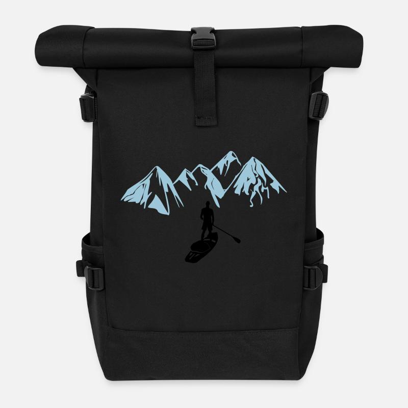 Stand Up Paddle - Berge & Touring Abenteuer SUP - Rolltop Rucksack - Schwarz