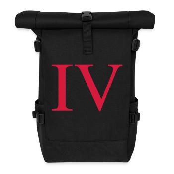 4 - Roll Top Backpack - black - Front