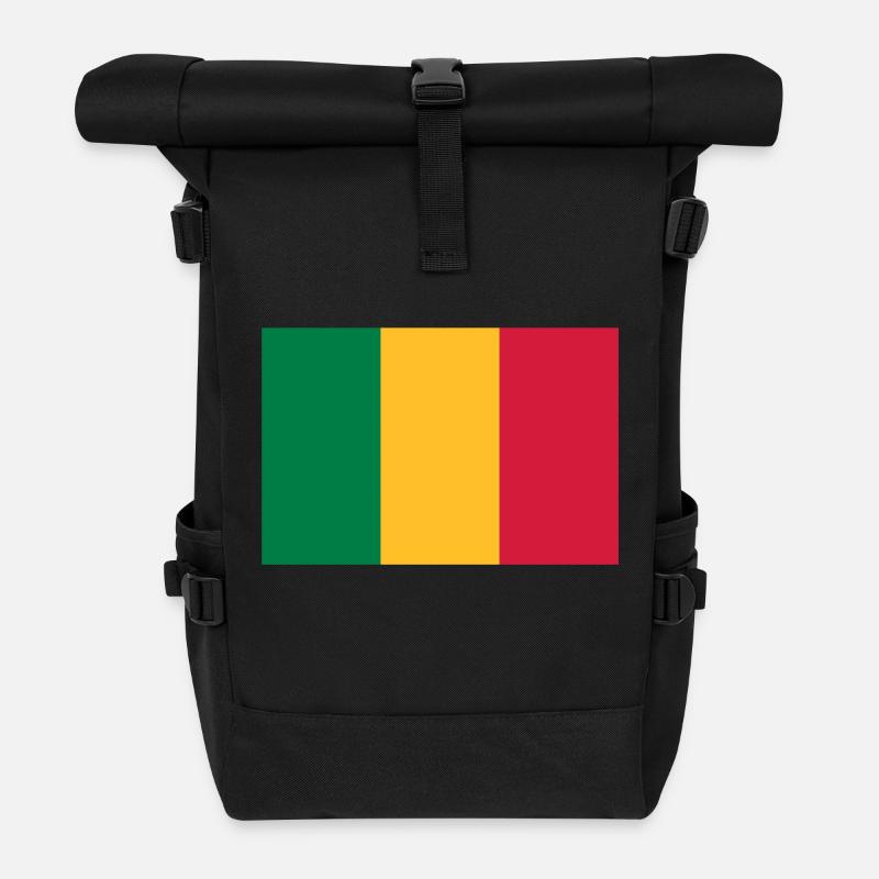 drapeau_mali - Sac à dos roll top - noir