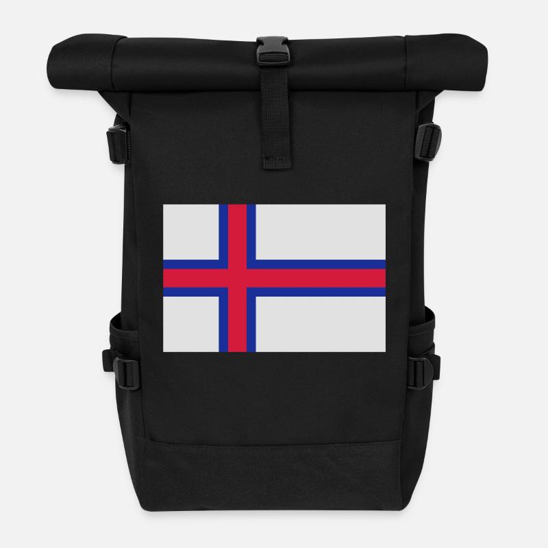 drapeau_iles_feroe - Sac à dos roll top - noir
