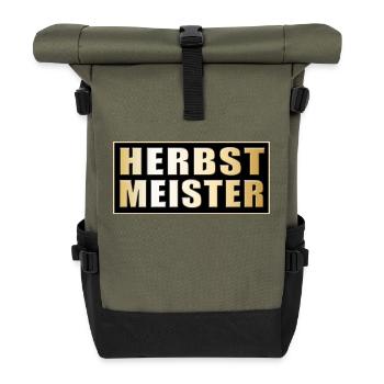 Herbstmeister - Roll Top Backpack - olive/black - Front