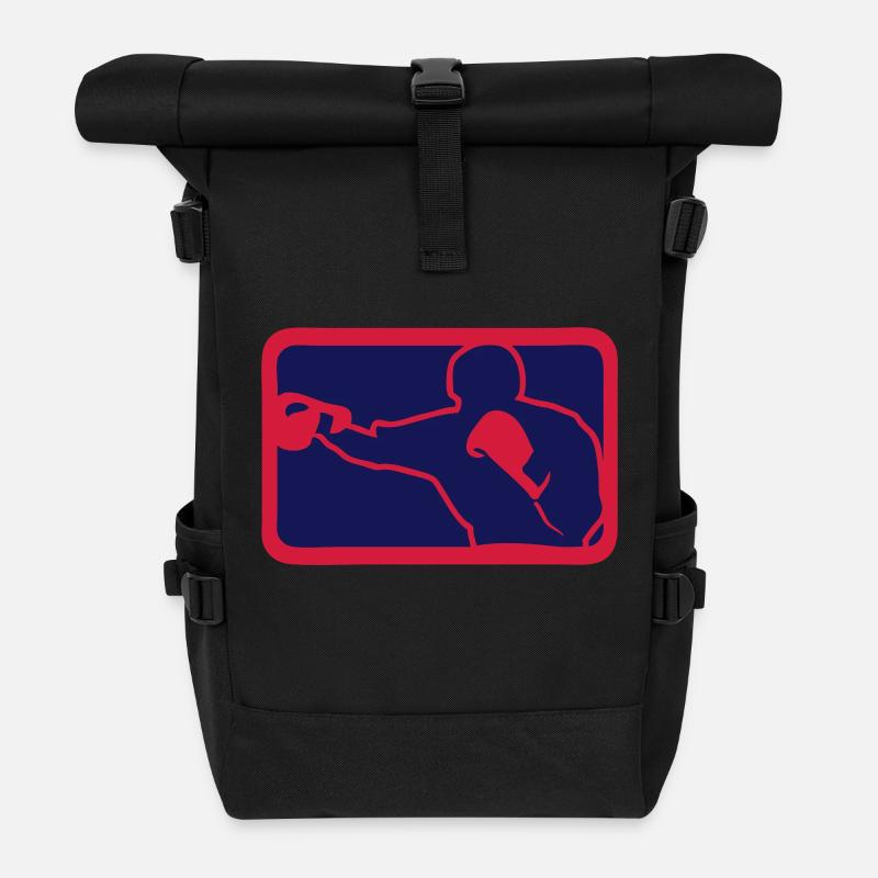 Boxen Boxen boxen amerikanischen logo5 - Rolltop Rucksack - Schwarz