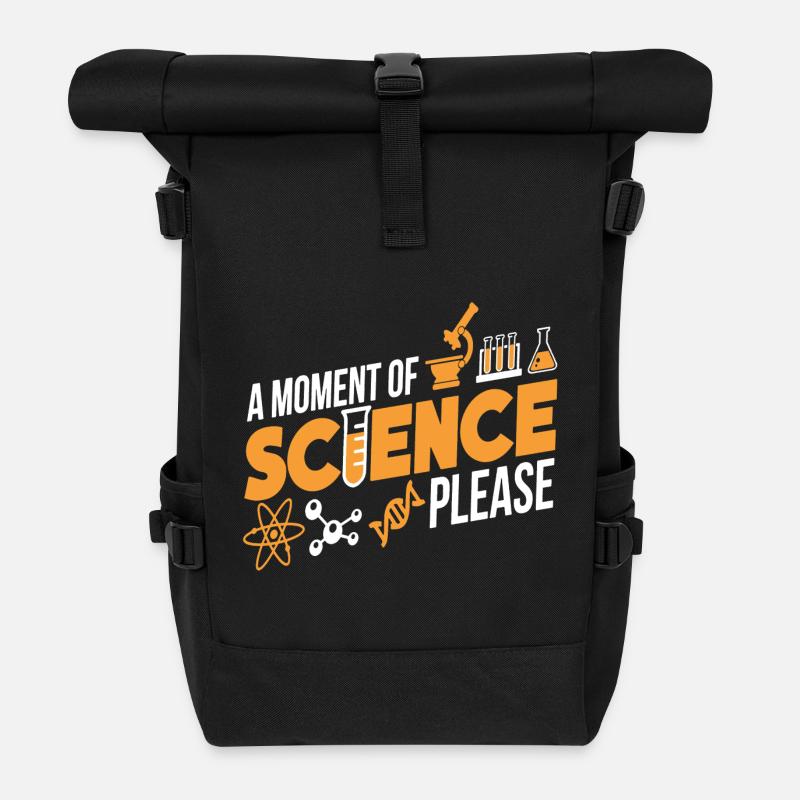 Ein Moment der Wissenschaft bitte Hemd - Rolltop Rucksack - Schwarz