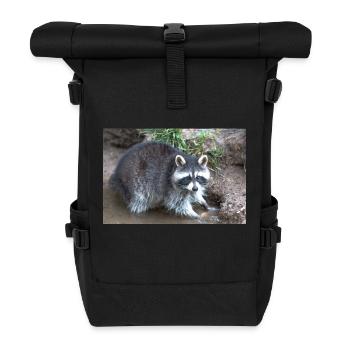 Raton laveur d’Amérique du Nord (racoons) - Sac à dos roll top - noir - Devant
