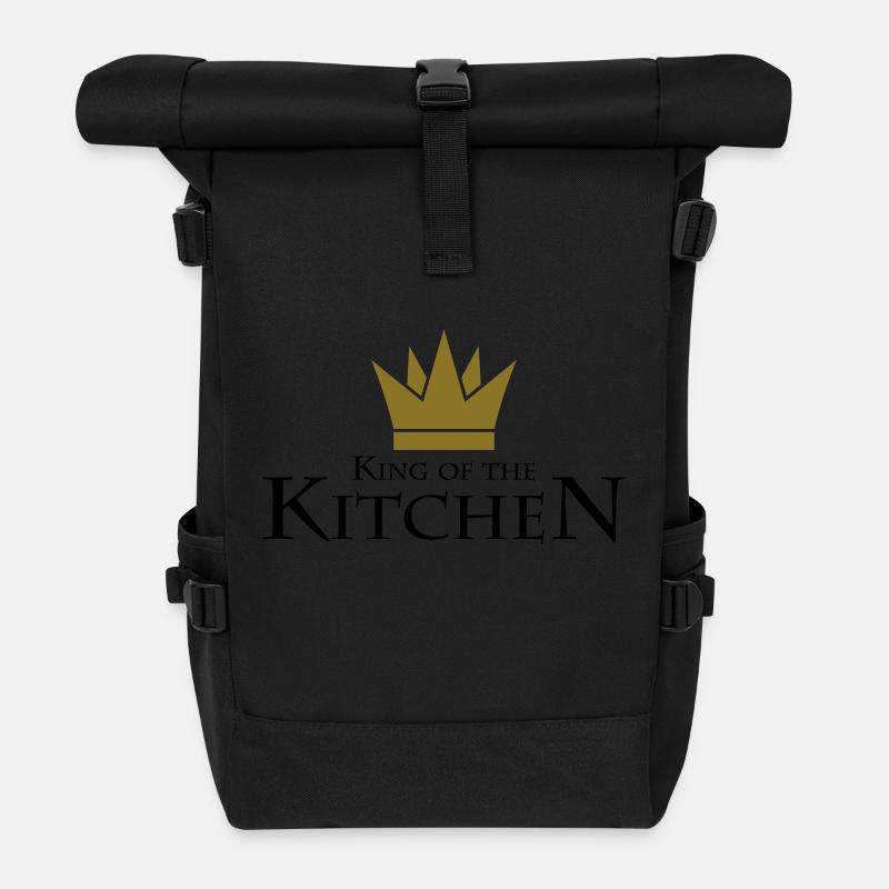 King Of The Kitchen - Rolltop Rucksack - Schwarz