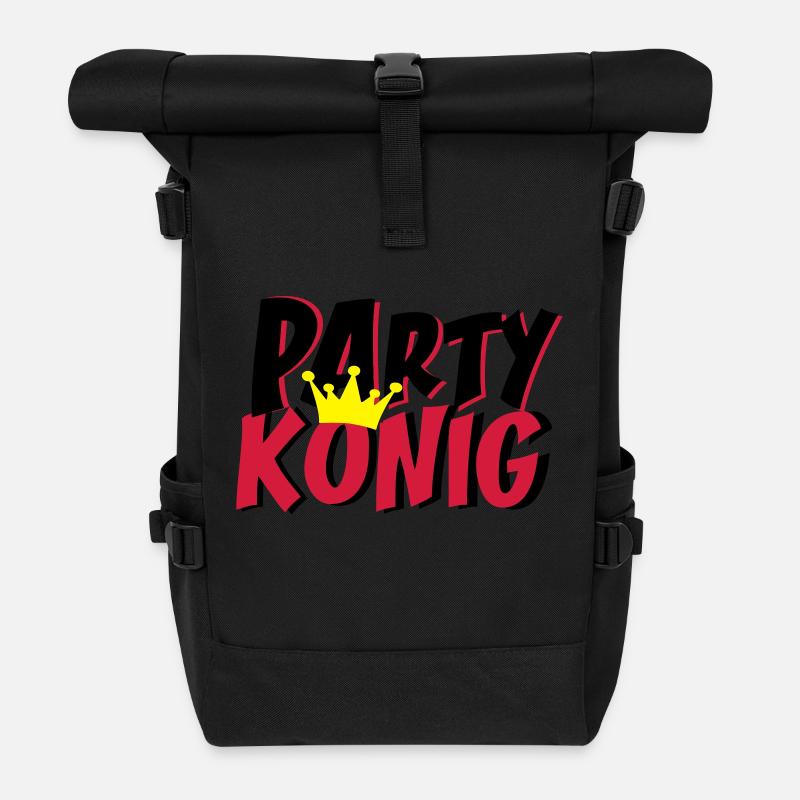 King Party - Sac à dos roll top - noir