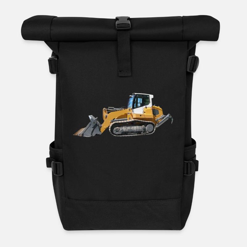 Planierraupe - Rolltop Rucksack - Schwarz