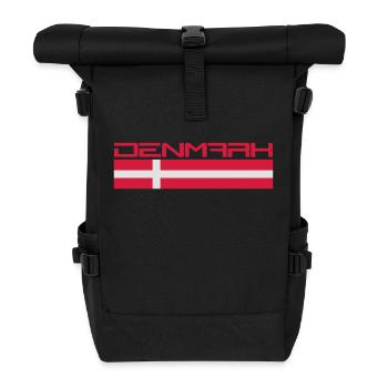 Denmark Logo Design - Roll Top Backpack - black - Front