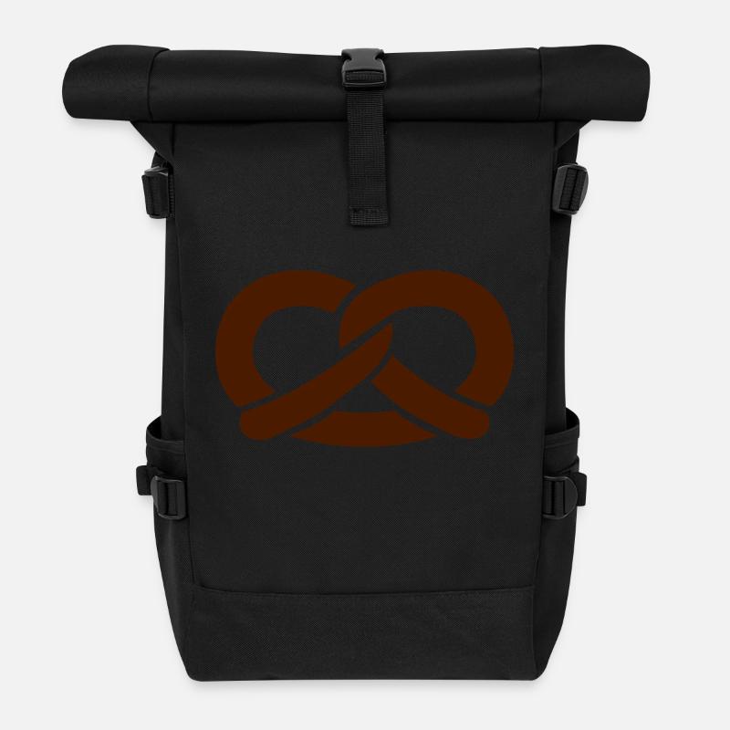 Brezel - Rolltop Rucksack - Schwarz