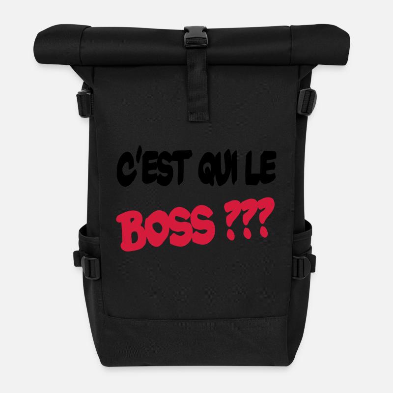 C'est qui le boss ? - Rolltop Rucksack - Schwarz
