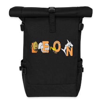 Leon - Rolltop Rucksack - Schwarz - Vorne