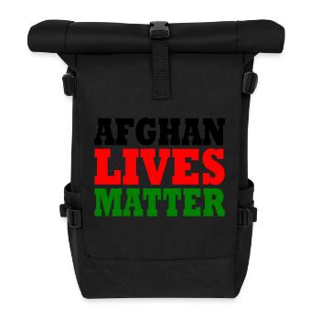 Afghan lives matter - Rolltop Rucksack - Schwarz - Vorne