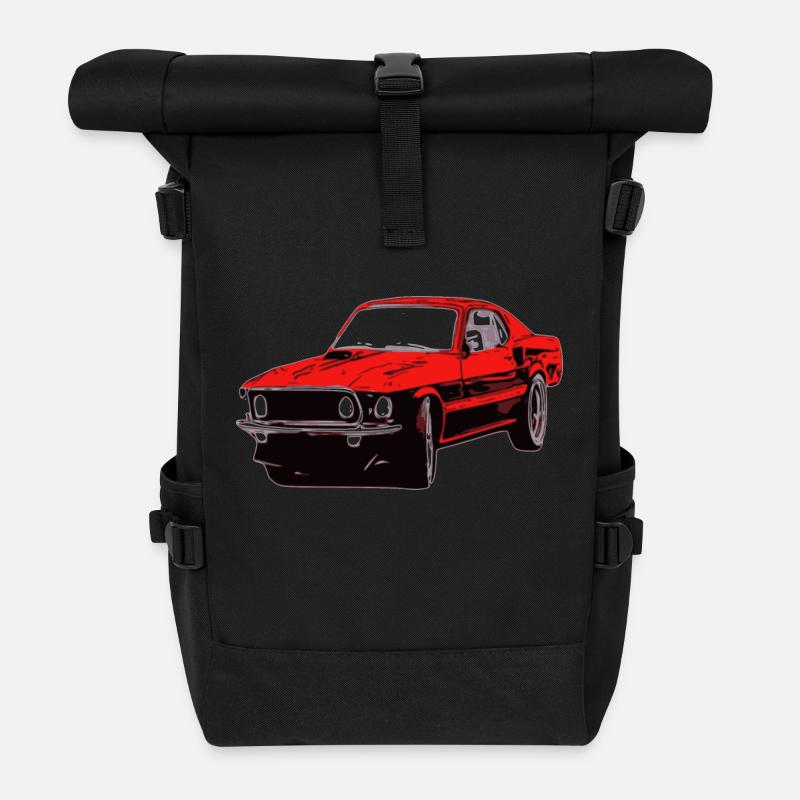Auto - Rolltop Rucksack - Schwarz