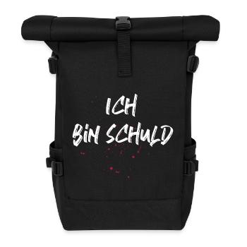 Lustiger Spruch für Ihn & Sie - Ich bin schuld - Rolltop Rucksack - Schwarz - Vorne