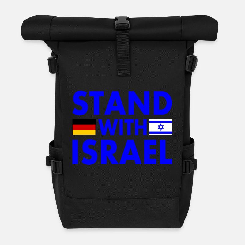 israel - Rolltop Rucksack - Schwarz