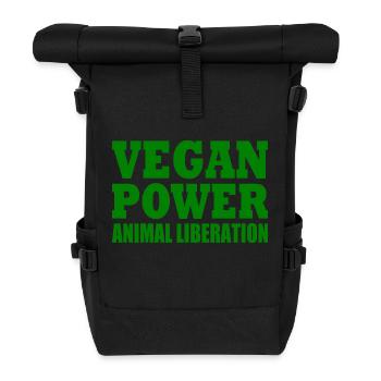 Vegan power animal liberation - Sac à dos roll top - noir - Devant