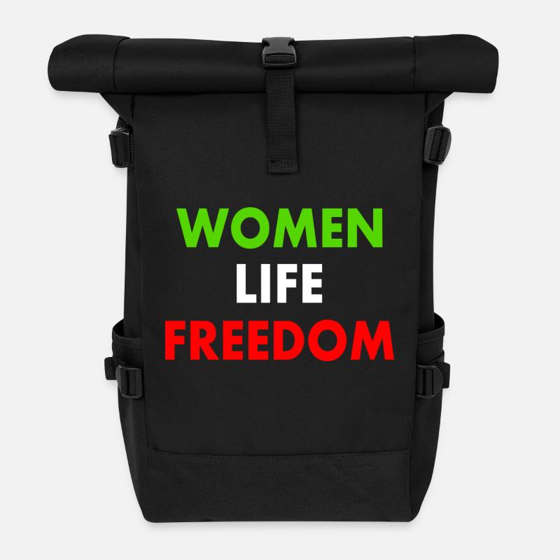 Women life freedom - Rolltop Rucksack - Schwarz