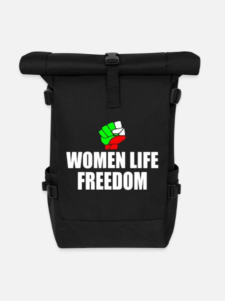 Women life freedom iran - Rolltop Rucksack - Schwarz