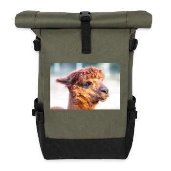 Alpaga (en allemand Alpaka) Vicugna pacos - Sac à dos roll top - olive/noir - Devant