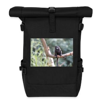 Tamarin à manteau noir Schwarzrückentamarin - Sac à dos roll top - noir - Devant