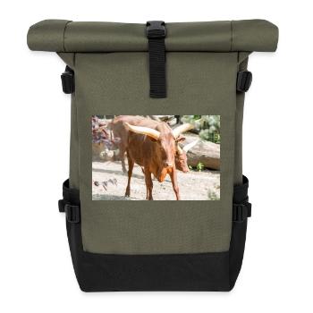 Ankole-Watusi or Ankole Longhorn Watussirind - Roll Top Backpack - olive/black - Front