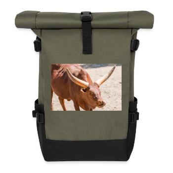 Ankole-Watusi or Ankole Longhorn Watussirind - Roll Top Backpack - olive/black - Front