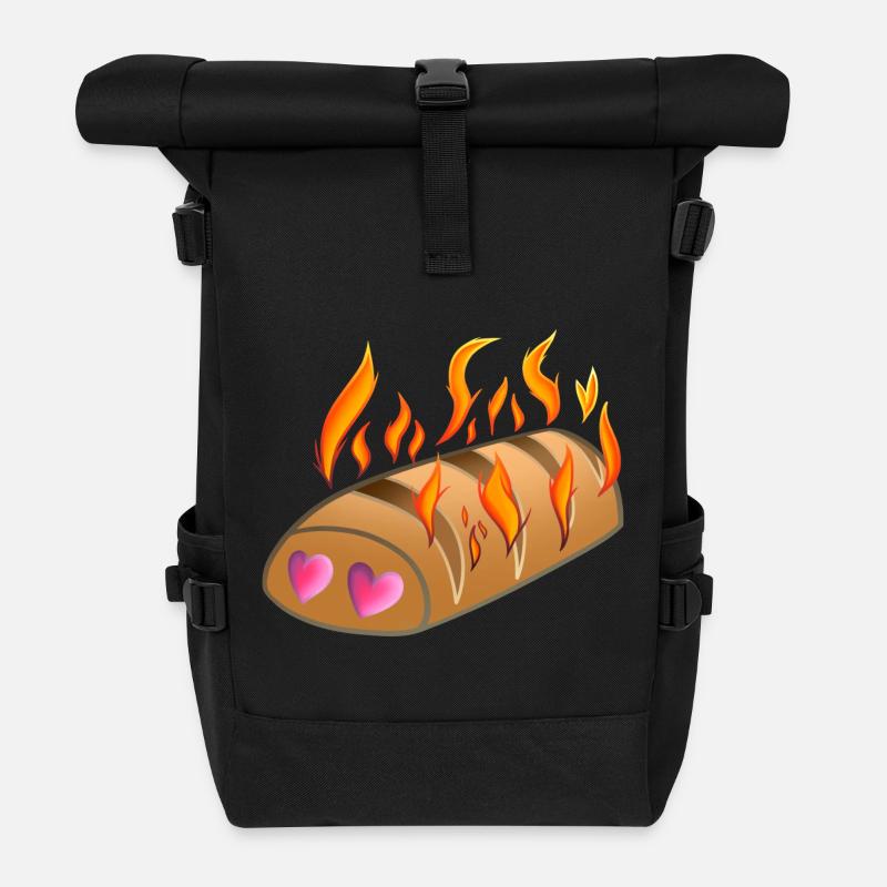 L'amour d'une brioche chaude ! Par Pousse2Bambou ! - Sac à dos roll top - noir