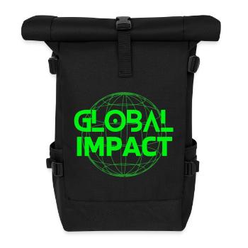 mère nature, planète terre, Global impaci - Sac à dos roll top - noir - Devant