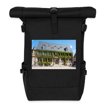 Rathaus Quedlinburg Sachsen-Anhalt - Rolltop Rucksack - Schwarz - Vorne
