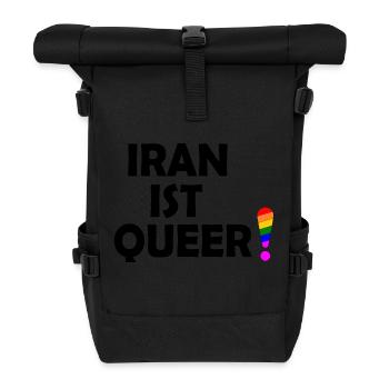 Iran ist queer - Rolltop Rucksack - Schwarz - Vorne