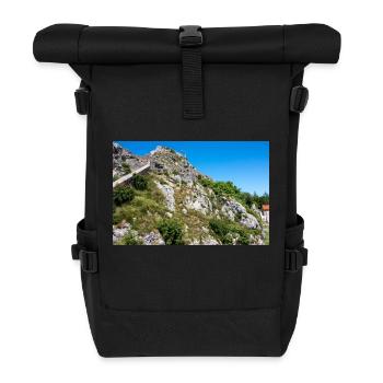 Knin Fortress (Kninska tvrđava) Croatia - Roll Top Backpack - black - Front