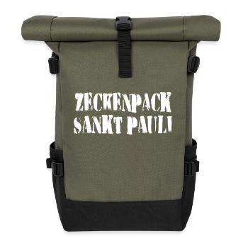 Tick pack St. Pauli - Roll Top Backpack - olive/black - Front